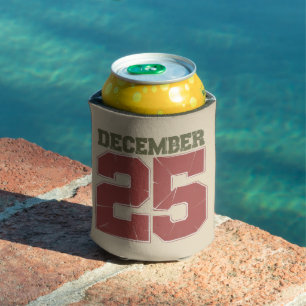 Porta-lata Natal Retro 25 de Dezembro Feriado Inverno