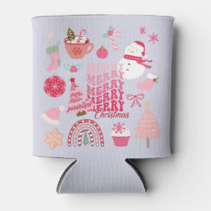 Porta-lata Natal Rosa