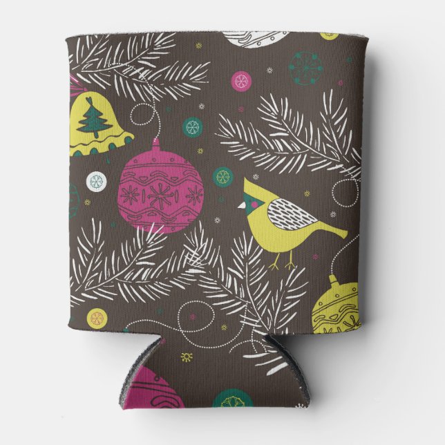 Porta-lata Natal Winter: Padrão sazonal. (Frente)