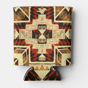 Porta-lata Nativo Americano, Abstrato Vintage desenhado à Mão