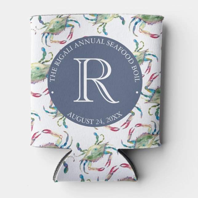 Porta-lata Náutica Costeira do Caranguejo Azul (Frente)