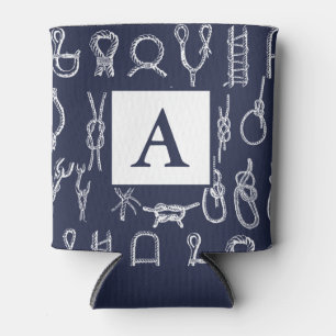 Porta-lata Náutica White Rope Knots   Personalizado