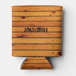 Porta-lata Navio clássico de madeira castanha personalizada