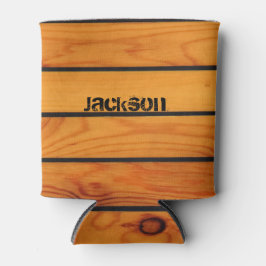 Porta-lata Navio clássico de madeira castanha personalizada