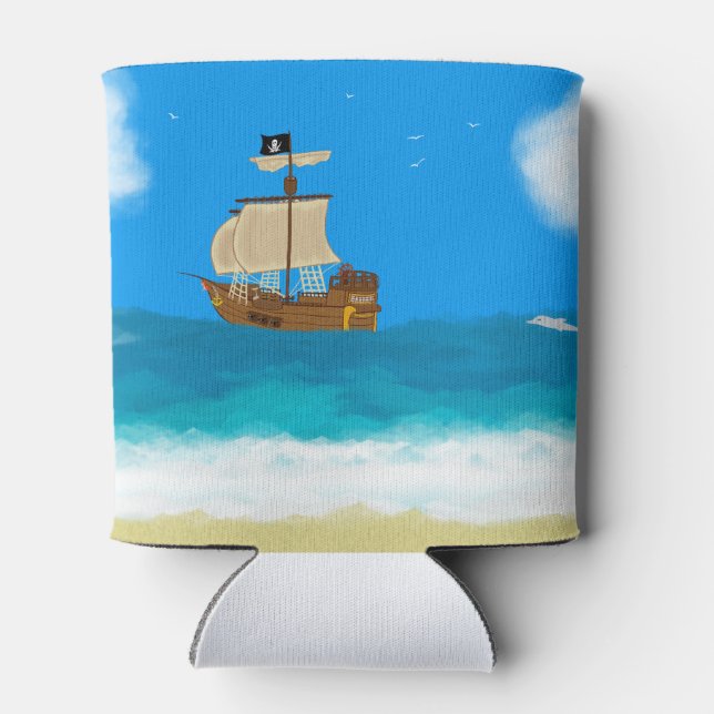 Porta-lata Navio pirata pode resfriar (Traseira)