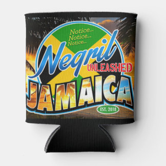 Porta-lata Negril soltou o logotipo preto da Jamaica que pode