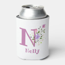 Porta-lata Nelly Nome com um Desenho Floral