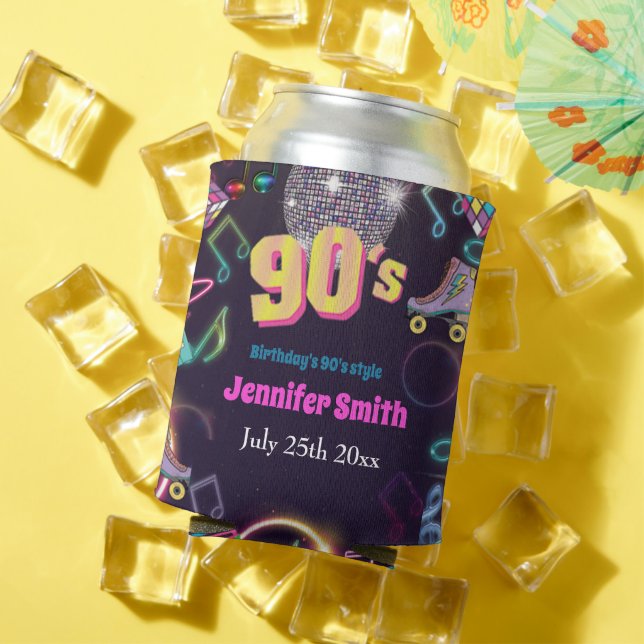 Porta-lata Neon Disco Vibes Retro Stytle (Verão in situ)