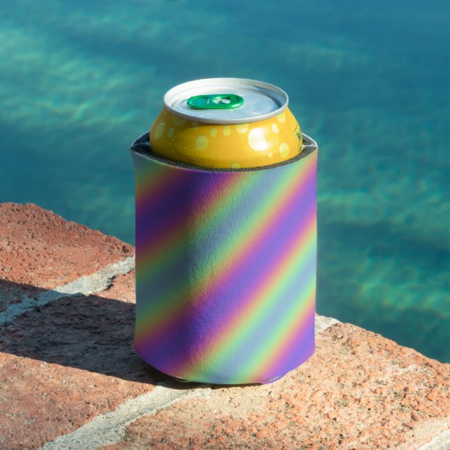 Porta-lata Neon Glow Rainbow Stripe Cooler (Piscina in situ)
