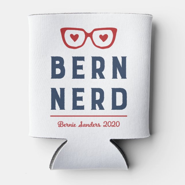 Porta-lata Nerd Bern hipster | Funny Bernie Sanders 2020 (Frente)