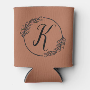 Porta-lata Neutral Monogram Casamento Can Cooler – Nome Perso