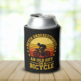 Porta-lata Never Underestimate an old guy on a Bicycle Fun