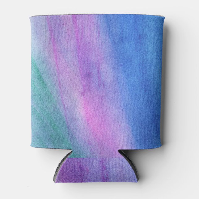 Porta-lata Nevoeiro Abstrato Céu Vermelho - Azul Brilhante (Frente)