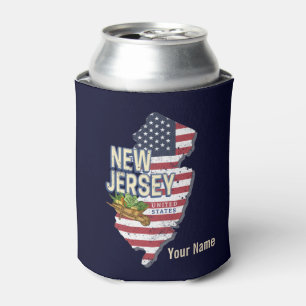 Porta-lata New Jersey EUA Retro Map USA Souvenir