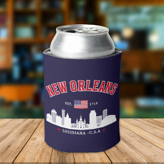 Porta-lata New Orleans Louisiana Vintage Skyline Can Cooler