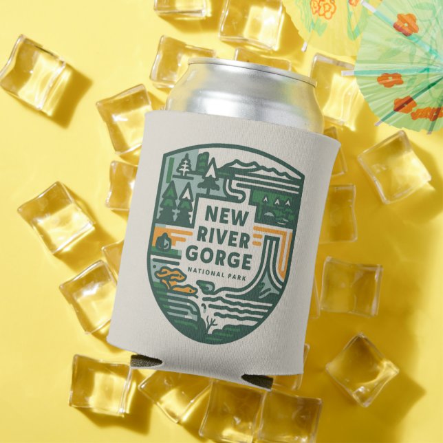 Porta-lata New River Gorge National Park Viagem Emblem (Verão in situ)