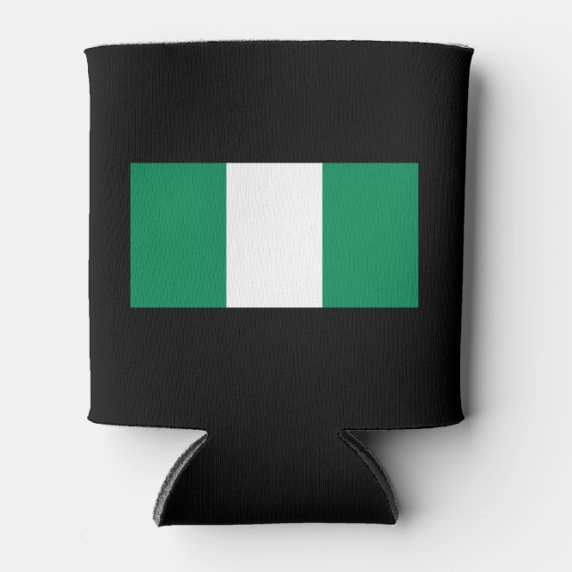 Porta-lata Nigéria com bandeira nigeriana (África Ocidental) (Frente)