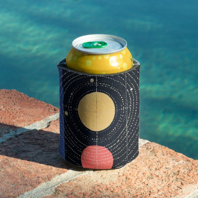 Porta-lata Noite Estrelada Celestial Órbita Geométrica Abstra (Piscina in situ)