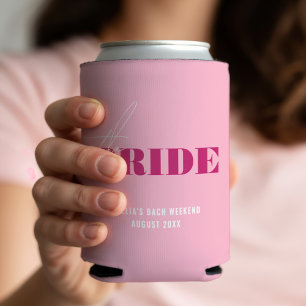 Porta-lata Noiva de Bachelorette Cor-de-Rosa Negrito