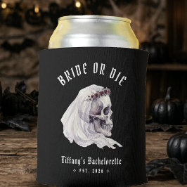 Porta-lata Noiva ou Morra Crânio de Esqueleto Halloween Despe