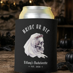 Porta-lata Noiva ou Morra Crânio de Esqueleto Halloween Despe