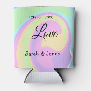 Porta-lata Noivado amor casal casamento colorido bohpattern