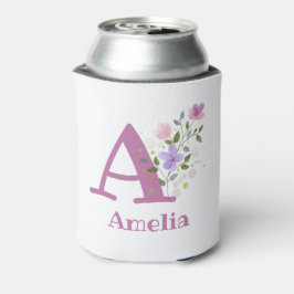 Porta-lata Nome Amelia com um Desenho Floral