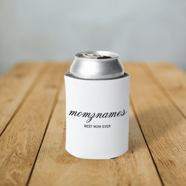 Porta-lata Nome com Caligrafia Personalizada Melhor Mãe do Mu (Criador carregado)