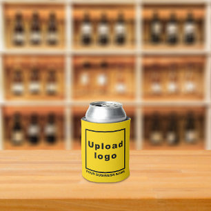 Porta-lata Nome comercial e logotipo Amarelo pode resfriar