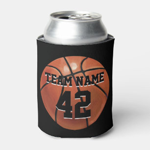 Porta-lata Nome da Equipe e Basquete de Número