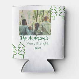 Porta-lata Nome da família árvore de Natal verde foto moderna