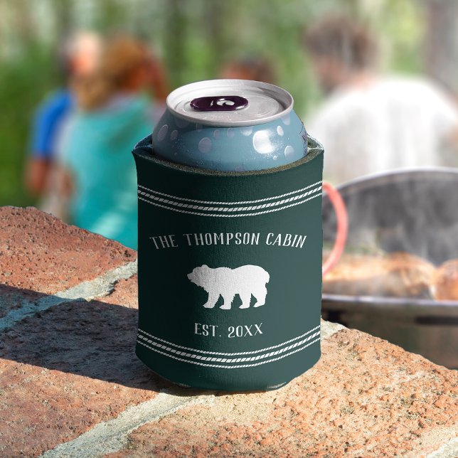 Porta-lata Nome da Família Personalizada do Urso Russo (Criador carregado)