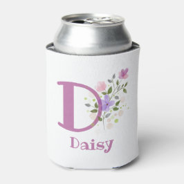 Porta-lata Nome Daisy com um Design Floral