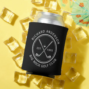 Porta-lata Nome de taco de golfe personalizado elegante bebid