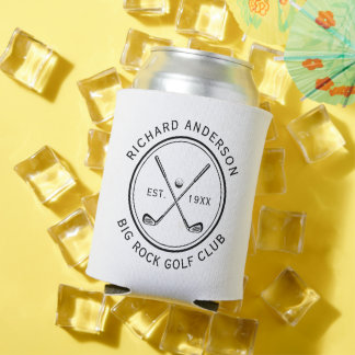 Porta-lata Nome de taco de golfe personalizado elegante bebid