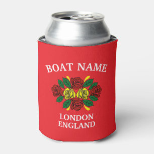 Porta-lata Nome do barco Canal Narrowboat Red Roses