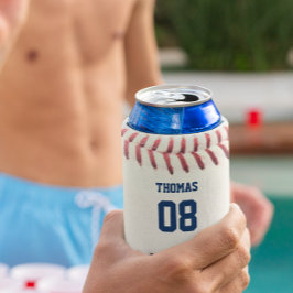 Porta-lata Nome do Baseball e Número Personalizado de Capas