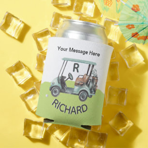 Porta-lata Nome do Monograma da Mensagem do Carrinho de Golf 