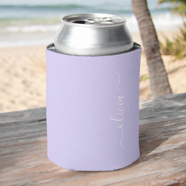 Porta-lata Nome do Monograma da Rapariga de Script Moderno Ro (Criador carregado)