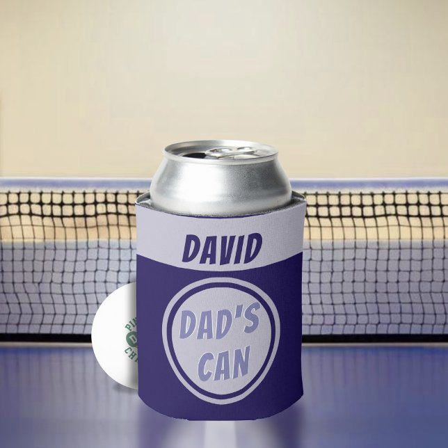 Porta-lata Nome do Pai Personalizado Azul Real (Dad's can do anything! They're magic! A fun can cooler just for him. Makes a great Father's Day Gift)