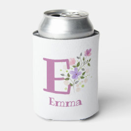 Porta-lata Nome Emma com um Design Floral