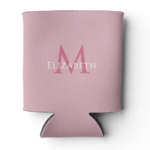 Nome Inicial Elegante Monograma Rosa Personalizado