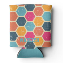 Nome minimalista de roteiro colorido retrô vintage