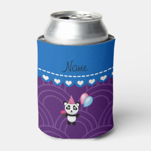Porta-lata Nome personalizado aniversários panda meio círculo