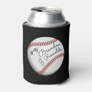 Porta-lata Nome Personalizado Baseball Assinado