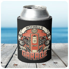 Porta-lata Nome Personalizado Colagem de Bomba de Gás Retrosp