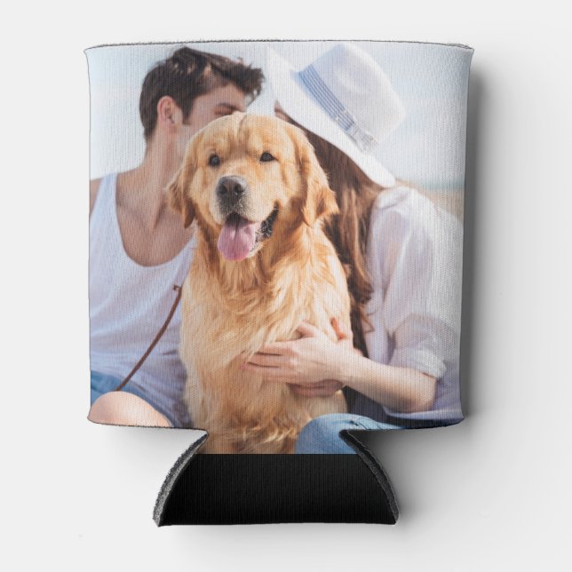 Porta-lata Nome Personalizado da Fotografia Data Casamento po (Frente)