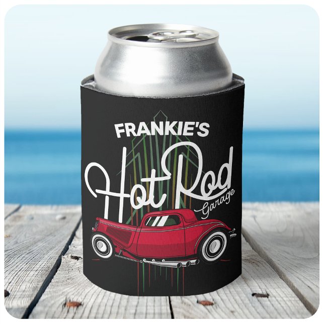 Porta-lata Nome PERSONALIZADO da Garagem de Estrada Quente (Criador carregado)