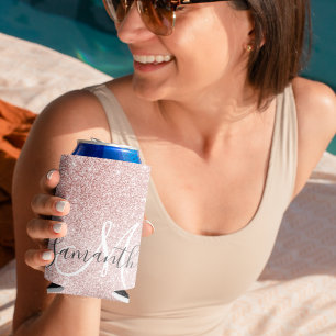 Porta-lata Nome Personalizado da Lista de Estilos Rosa Modern