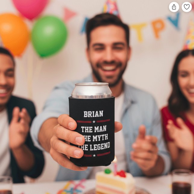 Porta-lata Nome Personalizado Diversão Do Homem O Mito A Lege (Criador carregado)